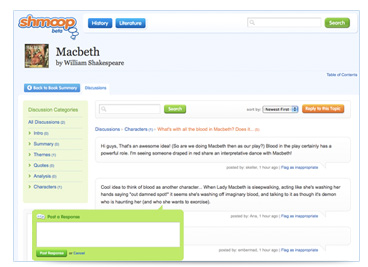 screenshot of discussions