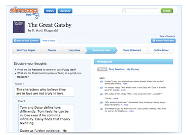 screenshot of writing guide