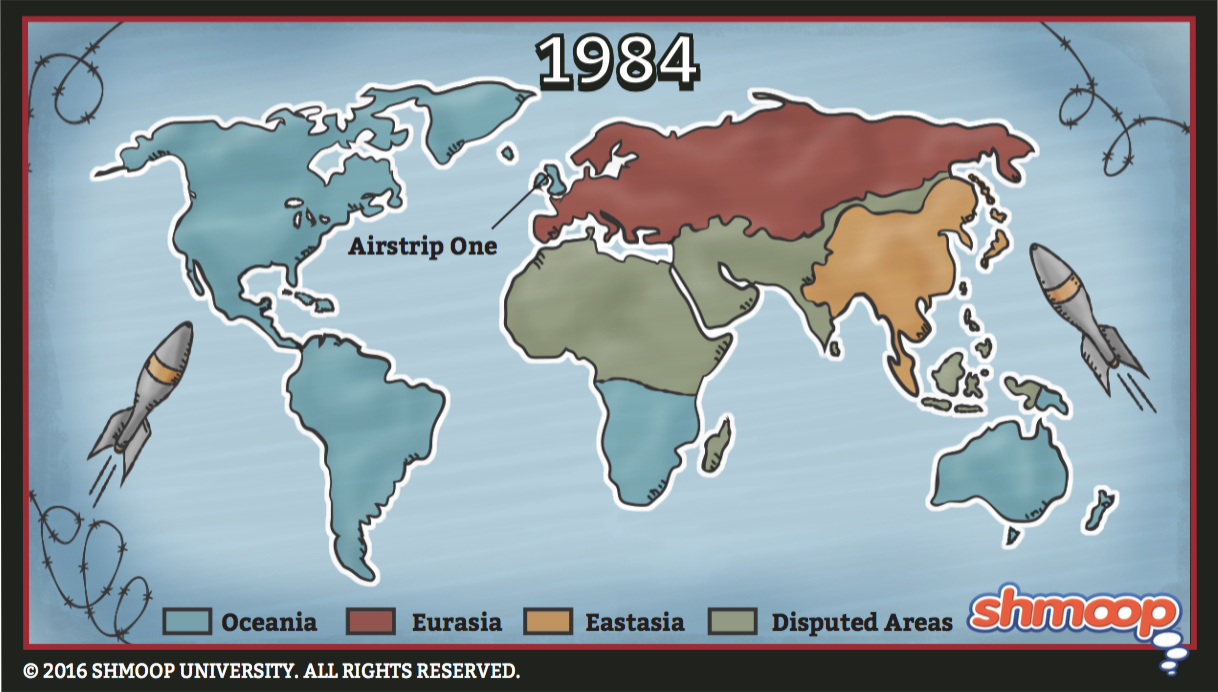 Geography In The Literature America S True Beauty   1984 Map 