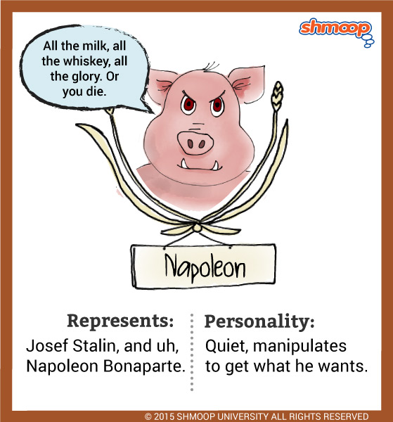Napoleon a Pig In Animal Farm Character Analysis Shmoop
