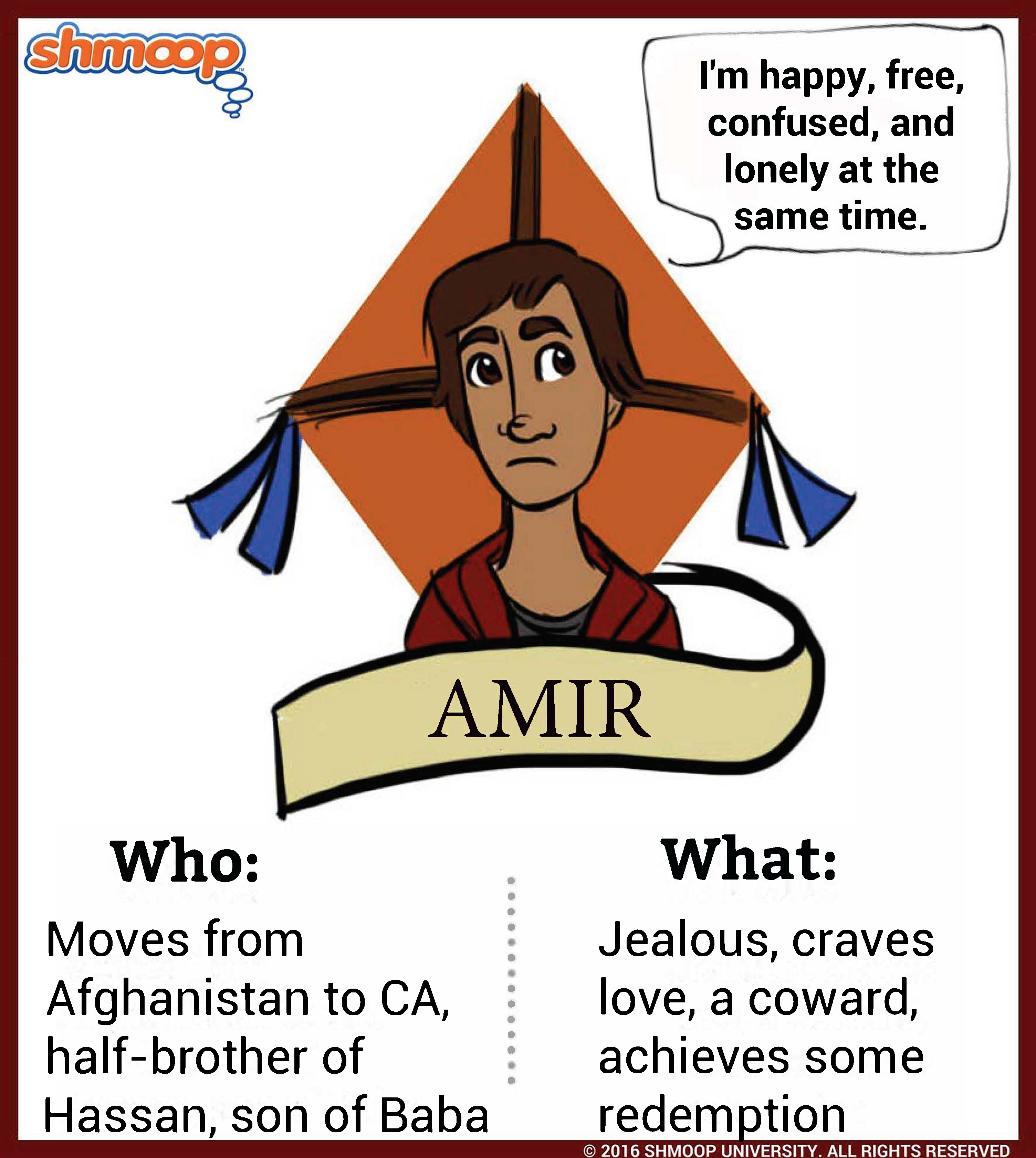 Amir in The Kite Runner