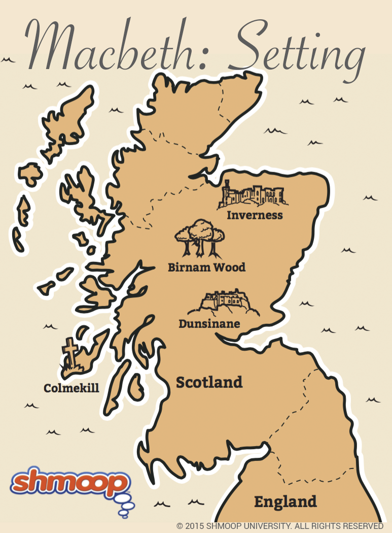 macbeth map of events Map Of Scotland In Macbeth Chart macbeth map of events