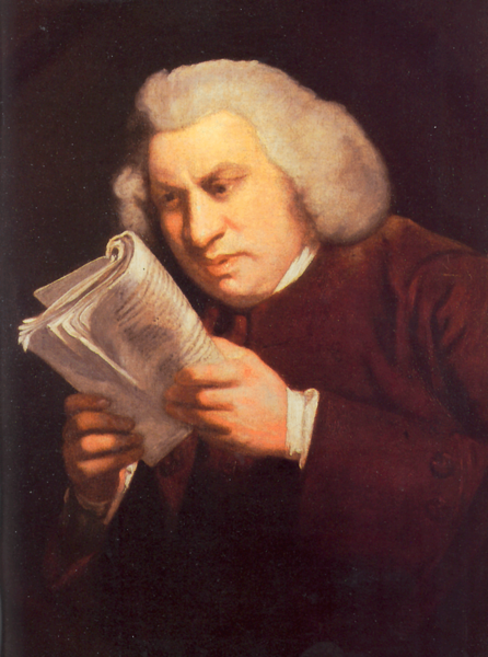 Samuel Johnson reading book