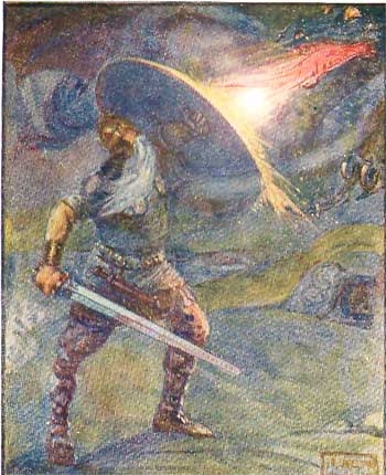 beowulf fights dragon